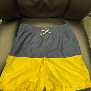 Old Navy Blue and Yellow Swim Trunks Relaxed Fit